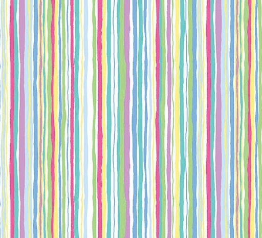 [AND-090-1] Hello Spring Wavy Stripe Multi by Makower UK for Andover Fabrics