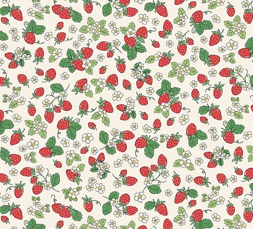 [AND-092-Q] Afternoon Tea Strawberry Fizz Cream by Makower UK for Andover Fabrics