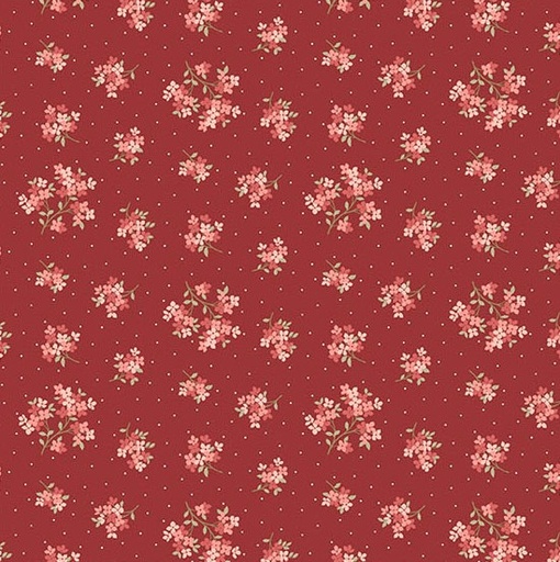 [AND-1479-R] Lighthouse Sand Verbena Red Roof by Laundry Basket Quilts for Andover Fabrics