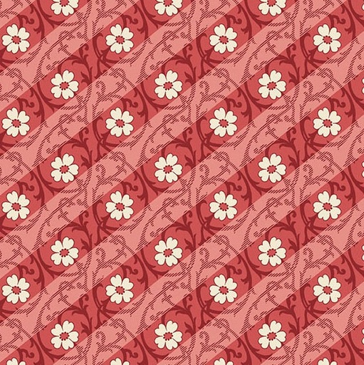 [AND-1483-R] Lighthouse Salt Marsh Mallow Red Roof by Laundry Basket Quilts for Andover Fabrics
