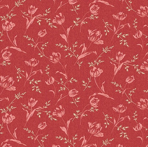 [AND-1476-R] Lighthouse Bindweed Red Roof by Laundry Basket Quilts for Andover Fabrics