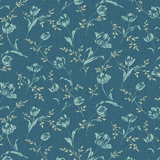 [AND-1476-B] Lighthouse Bindweed Lakefront by Laundry Basket Quilts for Andover Fabrics