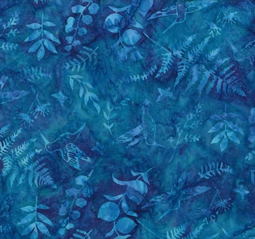 [HOF-2584-549] Bet on Blue Batiks Hummingbird Garden Celestials from Hoffman Fabrics