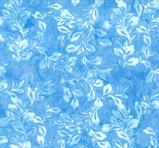 [HOF-2583-1] Bet on Blue Batiks Decorative Leaves Azure from Hoffman Fabrics