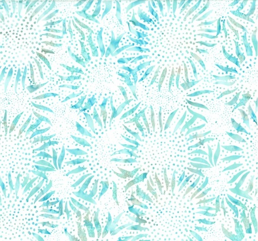 [HOF-884-536] Sunflowers Batiks Sunflower Bursts Aquarius from Hoffman Batiks