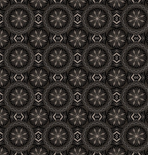 [ITB-7DRG-1] Red Dragons Emblems Black from In The Beginning Fabrics