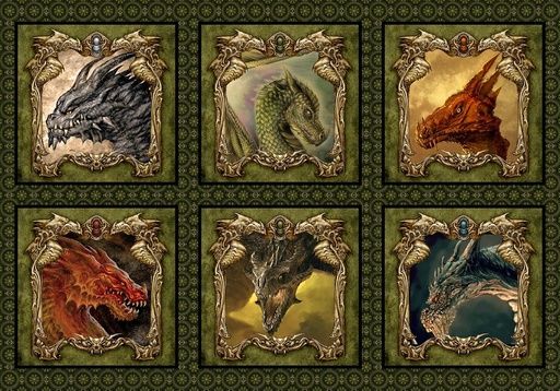 [ITG-11DRG-1] Dragons The Ancients Dragon Portraits Panel from In The Beginning