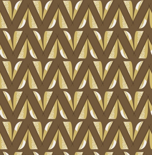 [WP-36285-251] Into The Woodlands Tents Brown by Deane Beesley for Wilmington Prints