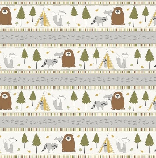 [WP-36280-197] Into The Woodlands Repeating Stripe Multi by Deane Beesley for Wilmington Prints