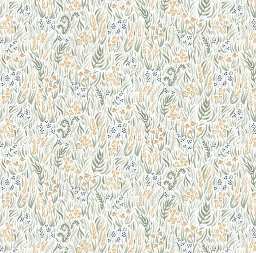 [PB-5734-E] Lakeside Days Packed Foliage White by Laura Marshall for P&B Textiles