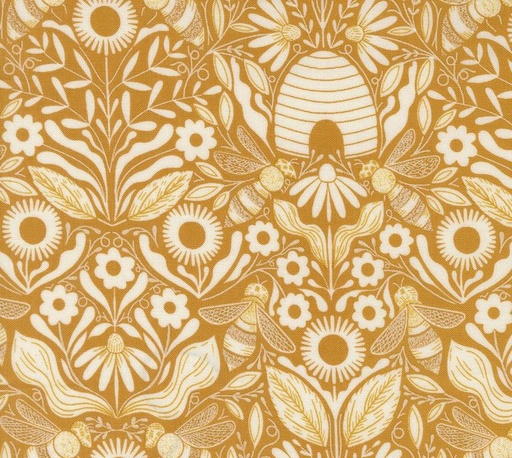 [MOD-48414-14] Bee Garden Beehive Melody Beeswax by Gingiber for Moda Fabrics