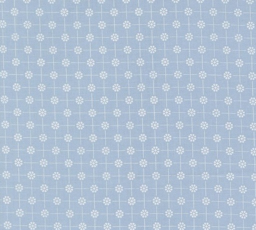 [MOD-31755-22] Cottage Charm Pixie Dots Flower Grid Glacier by My Sew Quilty Life for Moda Fabrics