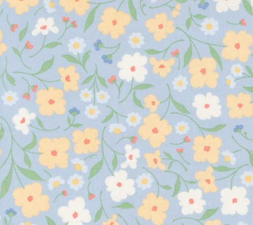 [MOD-31750-21] Cottage Charm Wallpaper Florals Powder Blue by My Sew Quilty Life for Moda Fabrics