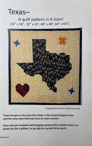 [QVT-TX-PAT] Texas Quilt Pattern by Karen Abrahamovich