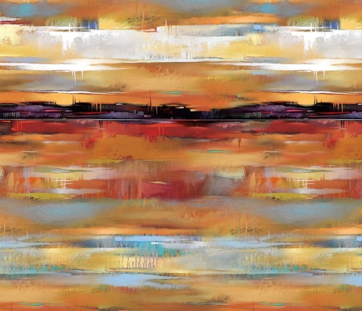 [NOR-27611-55] Tranquil Tides Sunset Ombre Ochre by Tim Parker for Northcott Fabrics