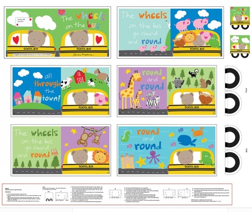 [SE-5819] Wheels on the Bus Soft Book Panel by Studio e