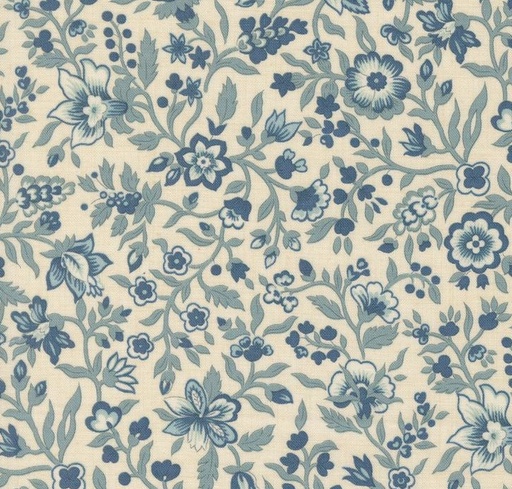 [MOD-13971-13] Sacre Bleu Jardinage Florals Pearl French Blue by French General for Moda Fabrics