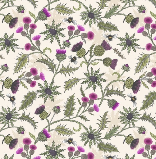 [LAI-A875-A] Highland Bee Thistle Light Cream from Lewis & Irene