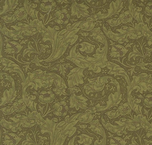 [MOD-8394-12] Morris Manor Bachelors Buttons Sage by Barbara Brackman for Moda Fabrics