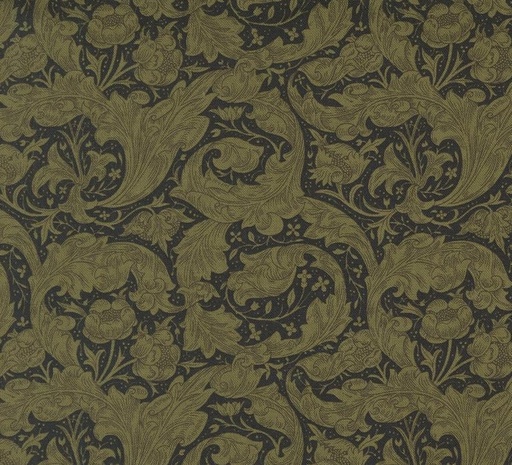 [MOD-8394-15] Morris Manor Bachelors Buttons Ebony by Barbara Brackman for Moda Fabrics
