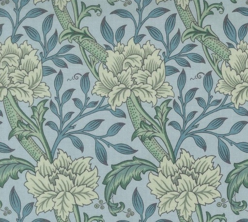 [MOD-8391-13] Morris Manor Hammersmith Florals Sky by Barbara Brackman for Moda Fabrics