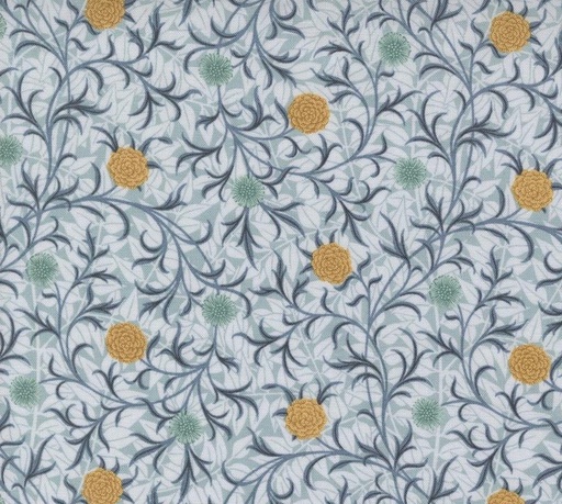 [MOD-8393-13] Morris Manor Scroll Florals Sky by Barbara Brackman for Moda Fabrics