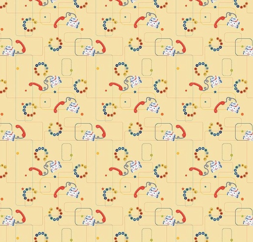 [RB-15723-YLW] Pop 'n Play Phones Yellow from Riley Blake Designs