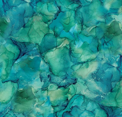 [NOR-28128-68] Deep Blue Fluid Texture Teal by Deborah Edwards & Melanie Samra for Northcott Fabrics