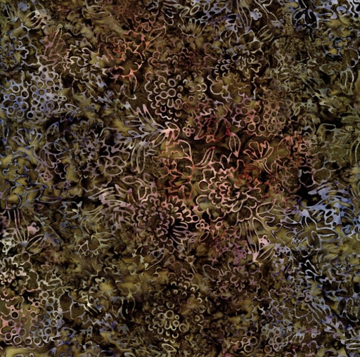 [TTR-3606-EARTH] Tonga Batiks Farm Sweet Home Garden Floral Earth by Wing and a Prayer for Timeless Treasures