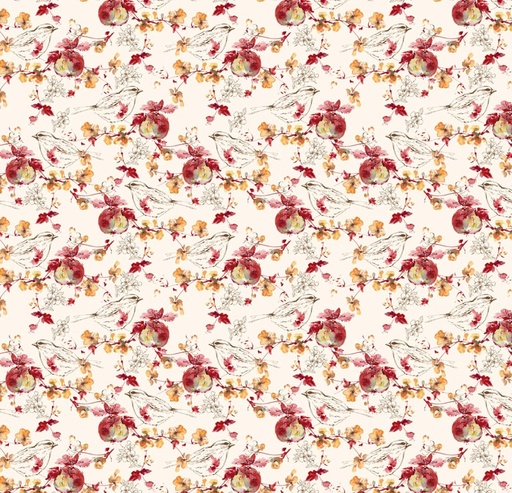 [NOR-90957-11] Blooming Memories Apples Cream by Hina Mirza for Figo Fabrics
