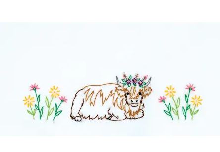 [JD-1600-973] Highland Cow Perle Edged Pillowcases from Jack Dempsey