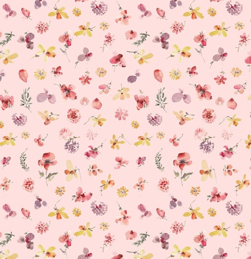 [NOR-90961-20] Blooming Memories Small Floral Pink by Hina Mirza for Figo Fabrics