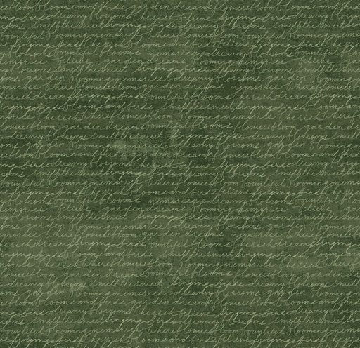 [NOR-90965-74] Blooming Memories Text Green by Hina Mirza for Figo Fabrics
