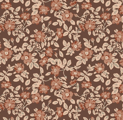 [NOR-90984-36] Charmwood Floral Cocoa by Bernadett Urbanovics for Figo Fabrics