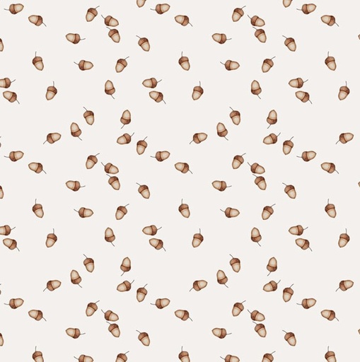 [NOR-90985-11] Charmwood Acorns Cream by Bernadett Urbanovics for Figo Fabrics