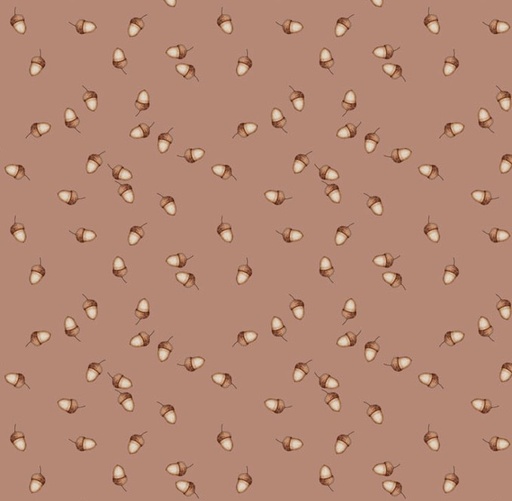 [NOR-90985-32] Charmwood Acorns Caramel by Bernadett Urbanovics for Figo Fabrics