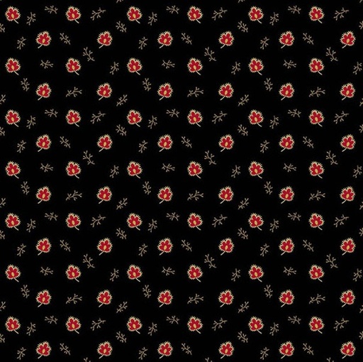 [AND-5316-K] Carolina Acorn Leaf Black by Jo Morton for Andover Fabrics