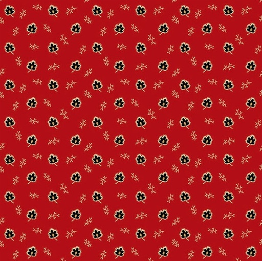 [AND-5316-R] Carolina Acorn Leaf Red by Jo Morton for Andover Fabrics