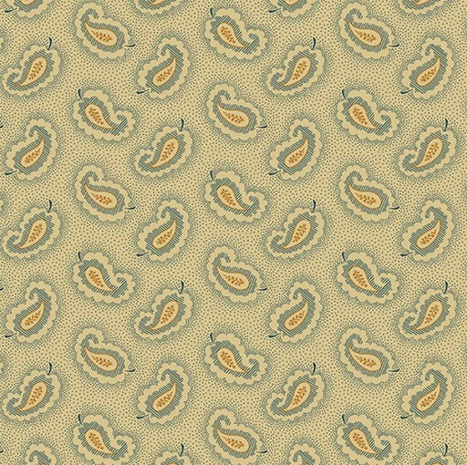 [AND-5314-B] Carolina Paisley Blue by Jo Morton for Andover Fabrics