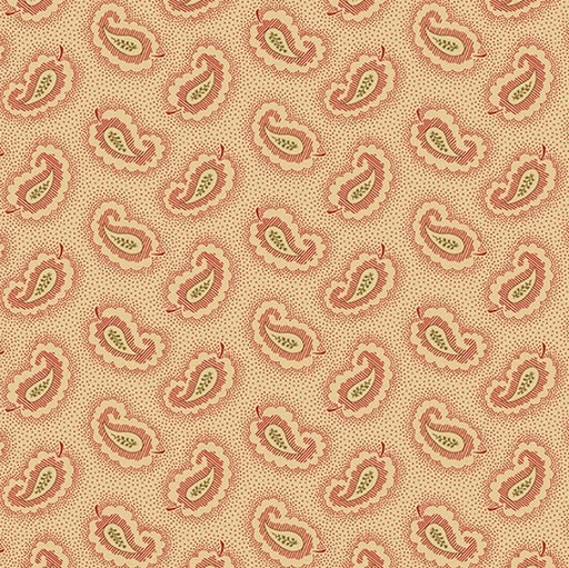 [AND-5314-R] Carolina Paisley Red by Jo Morton for Andover Fabrics