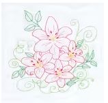 [JD-732-819] Lillies 18 Inch Quilt Blocks from Jack Dempsey