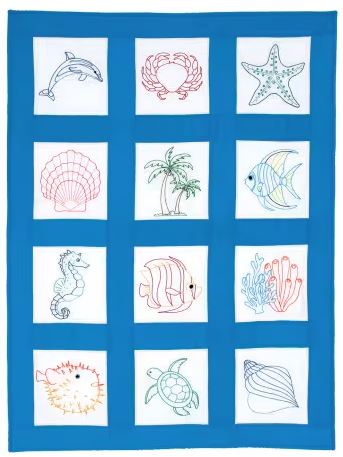 [JD-737-809] Beach 9 Inch Theme Quilt Blocks from Jack Dempsey