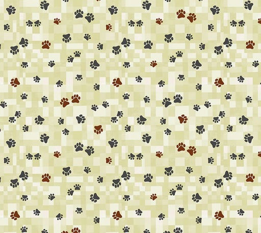 [WF-54534-1] Fur-ever Friends Trail Home Cream by Gareth Lucas for Windham Fabrics