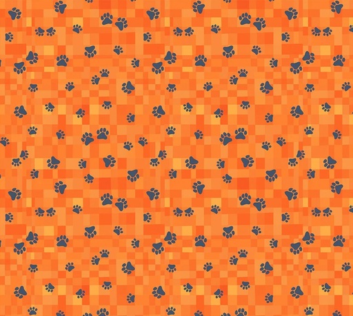 [WF-54534-6] Fur-ever Friends Trail Home Orange by Gareth Lucas for Windham Fabrics