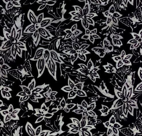 [HOF-K2446-4] Bali Chop Floral Tapestry Black from Hoffman Fabrics
