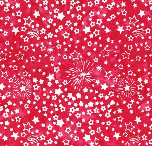 [RB-23197-211] Expressions Batiks Let Freedom Reign Stars Cherry from Riley Blake Designs