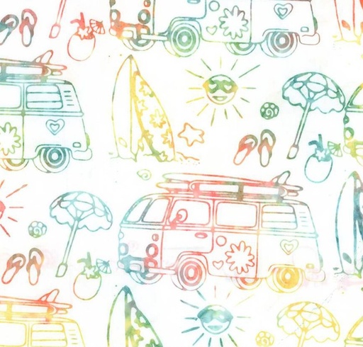 [RB-23223-128] Expressions Batiks Places You'll Go Beach Day Rainbow Sherbert from Riley Blake Designs