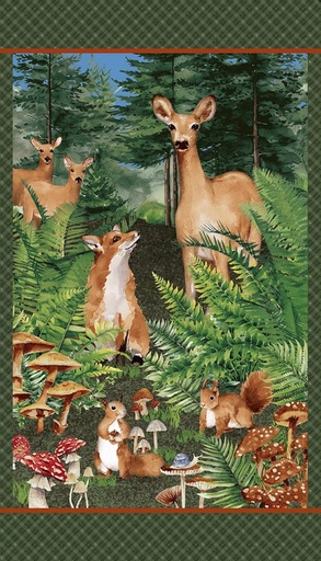 [HG-1818P-66] Forest Floor Forest Panel by Barb Tourtillotte for Henry Glass Fabrics