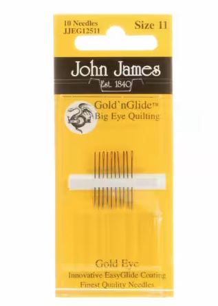 [JJ-EG125-11] John James Gold'N Glide Big Eye Between / Quilting Needles