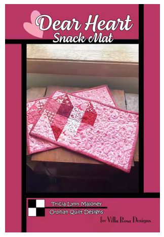 [VRD-Q115] Dear Heart Snack Mat by Tricia Lynn Maloney for Villa Rosa Designs